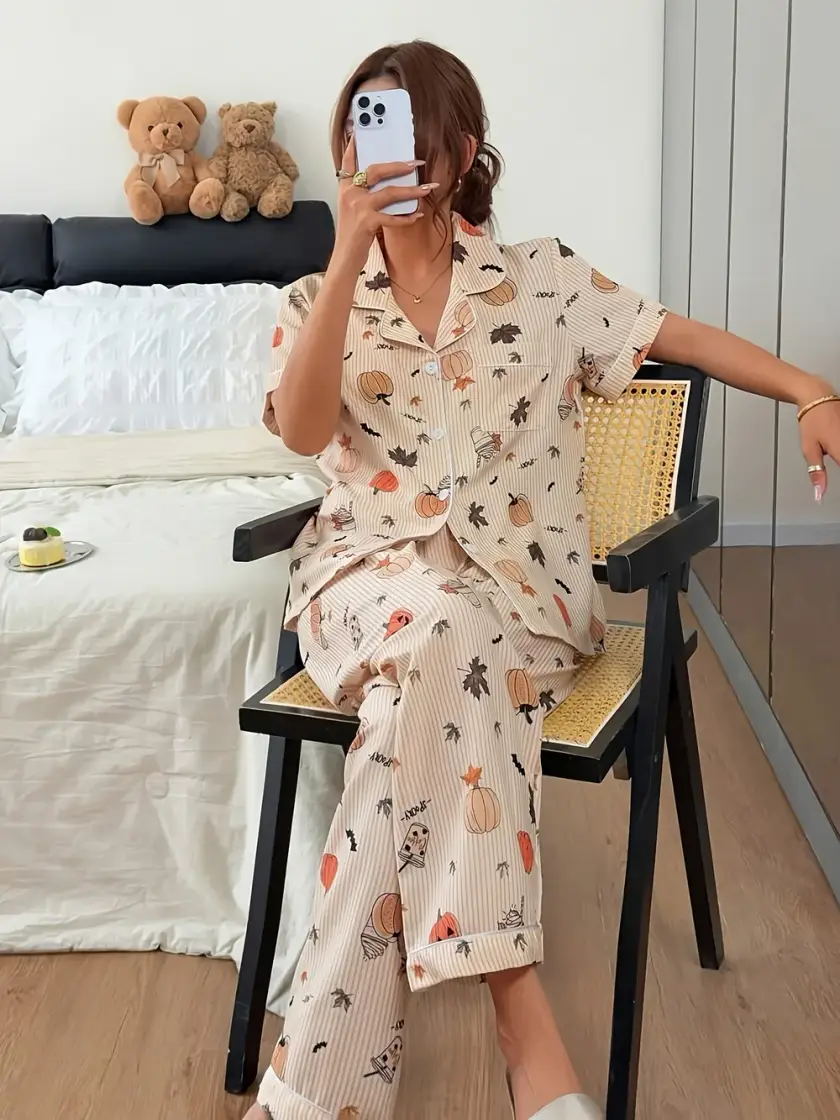 Women's Short Sleeve Pajama Set