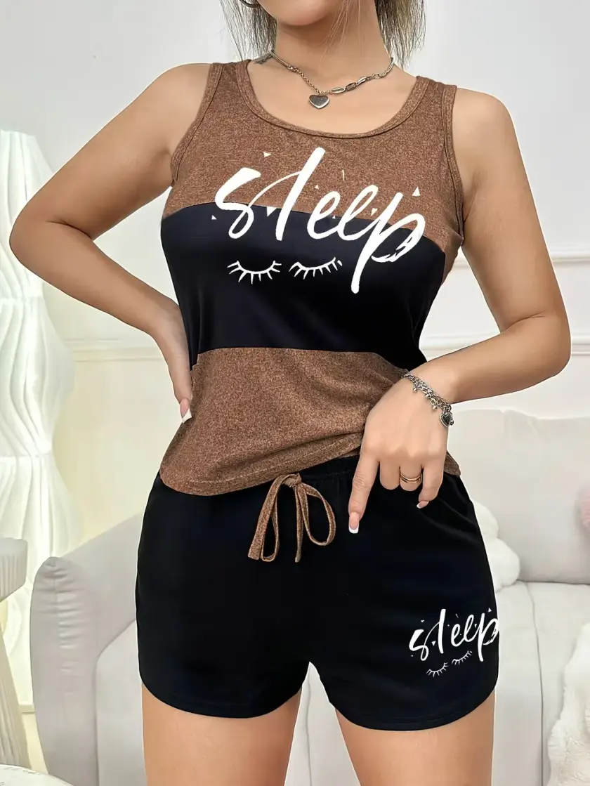 Women's Graphic Sleeveless Pajama Set
