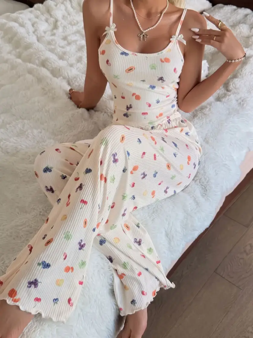 Women's Ribbed Cami Pajama Set