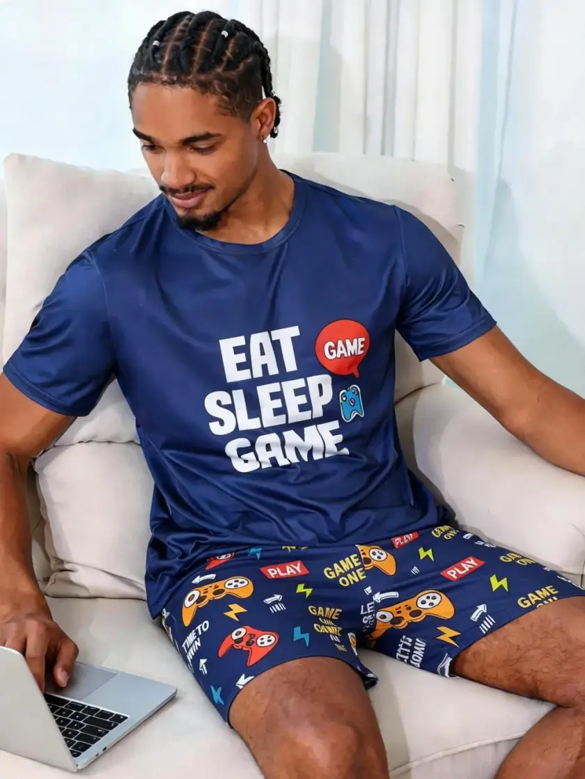 Men's Graphic Pajama Set
