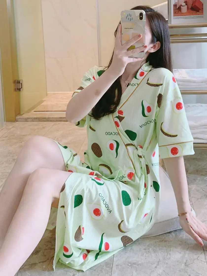 Women's Short Sleeve Robe