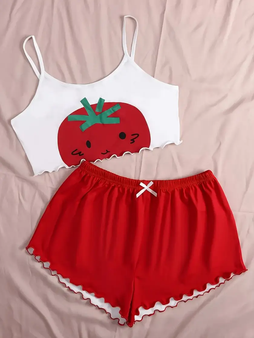 Women's Ruffle Cami Pajama Set