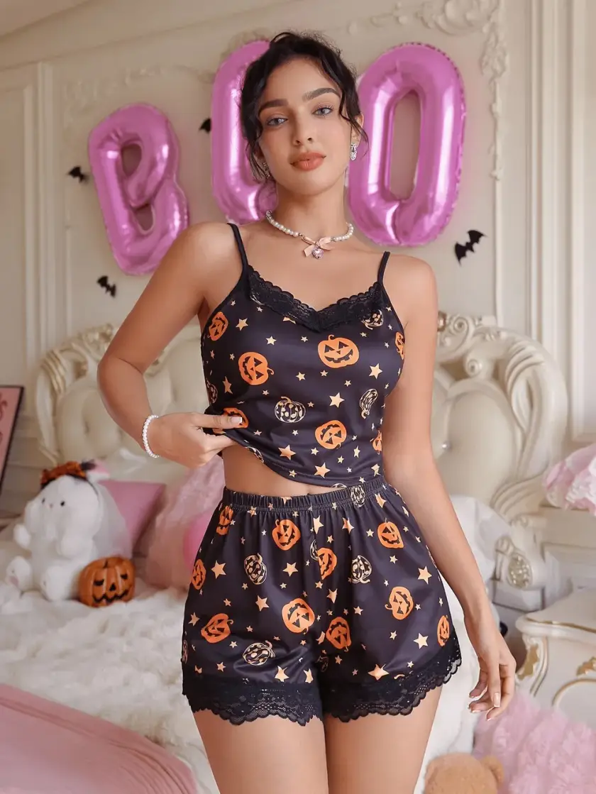 Women's Lace Cami Pajama Set