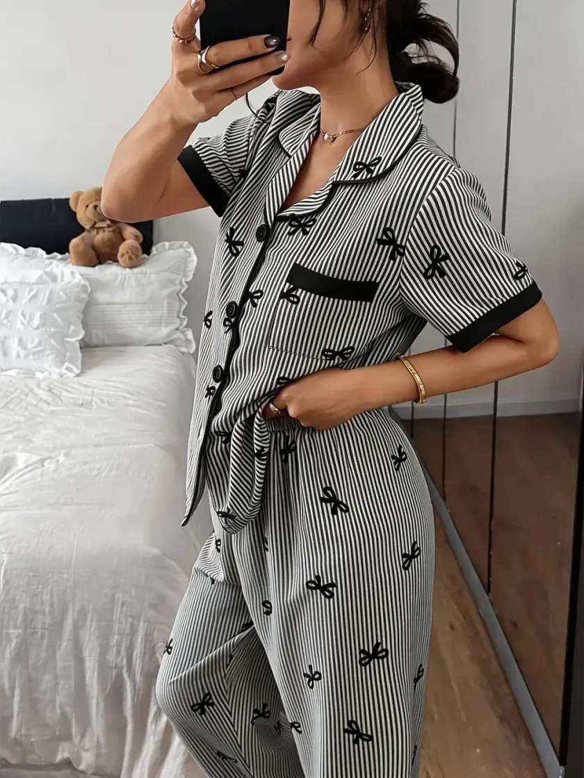Women's Short Sleeve Pajama Set